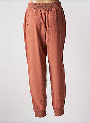 Pantalon droit tissage popeline taille normale orange CREAM femme