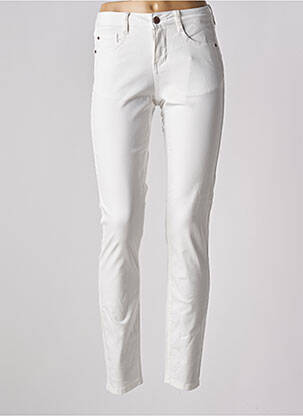 Jeans coupe slim taille basse taille basse blanc CREAM femme