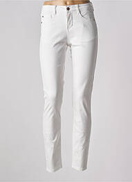 Jeans coupe slim taille basse taille basse blanc CREAM femme