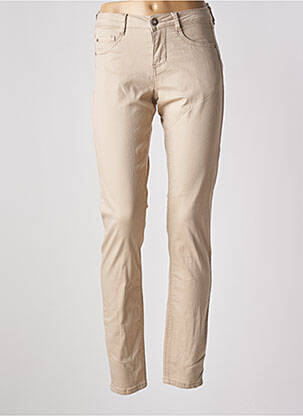Jeans coupe slim stretch taille basse marron CREAM femme