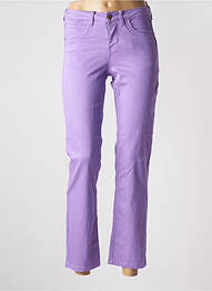 Jeans coupe droite stretch taille normale violet CREAM femme