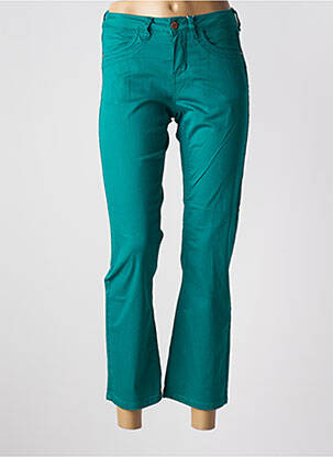 Jeans coupe droite stretch taille normale vert CREAM femme