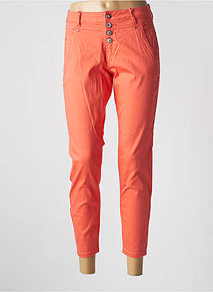 Pantalon 7/8 taille haute taille haute orange CREAM femme