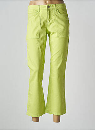 Pantalon 7/8 stretch taille normale vert CREAM femme