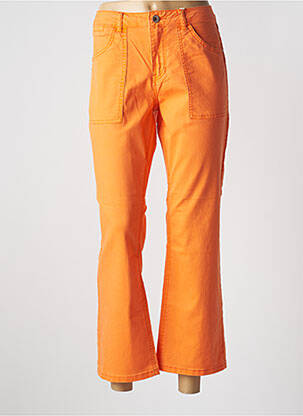 Pantalon 7/8 stretch taille normale orange CREAM femme