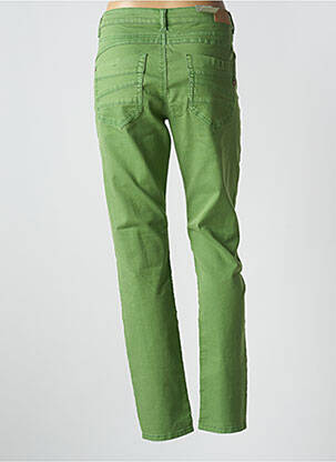 Pantalon slim tissage popeline taille normale vert CREAM femme