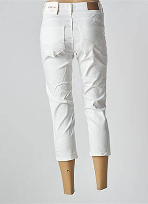 Pantacourt stretch taille normale blanc CREAM femme