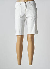 Bermuda tissage popeline taille normale blanc CREAM femme