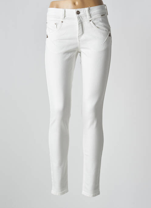 Jeans skinny push-up taille normale blanc CREAM femme