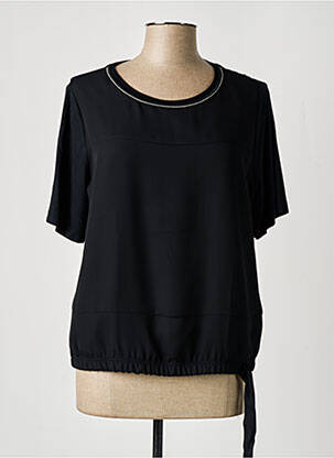 Blouse manches courtes manches courtes noir FRANK WALDER femme