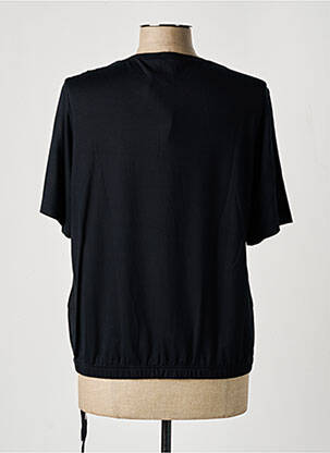 Blouse col rond manches courtes noir FRANK WALDER femme
