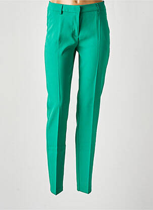 Pantalon slim taille haute taille haute vert IKKS femme