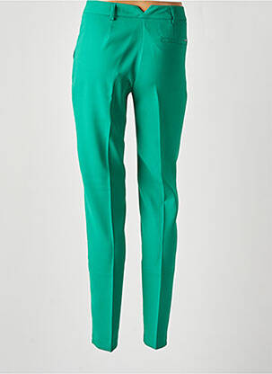 Pantalon slim taille haute taille haute vert IKKS femme
