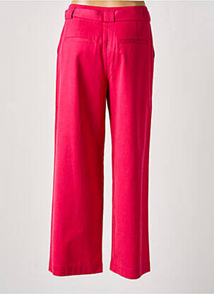 Pantalon large taille à pinces taille haute rose DES PETITS HAUTS femme