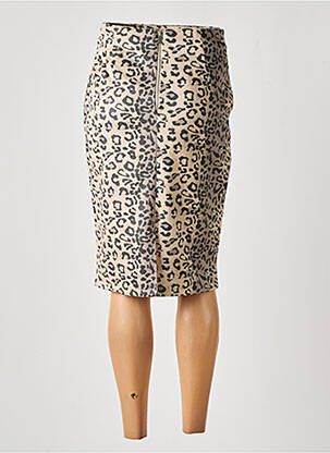 Jupe mi-longue stretch beige UNIKA femme
