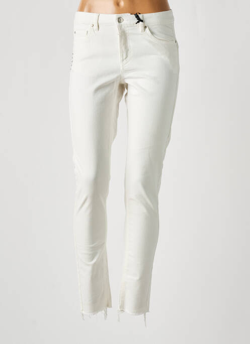 Jeans coupe slim blanc IKKS pour femme