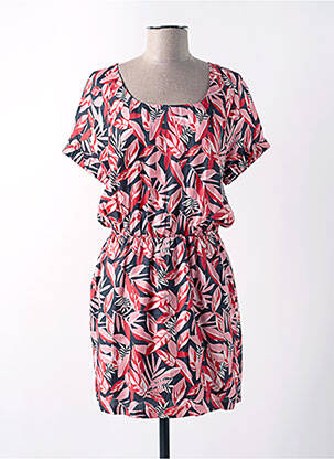 Robe mi-longue manches courtes manches courtes rouge I.CODE (By IKKS) femme