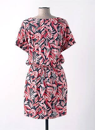 Robe mi-longue coupe fluide manches courtes rouge I.CODE (By IKKS) femme