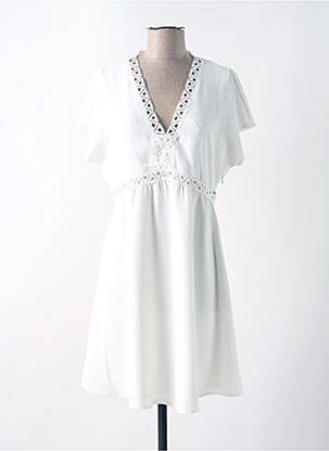 Robe mi-longue blanc IKKS pour femme