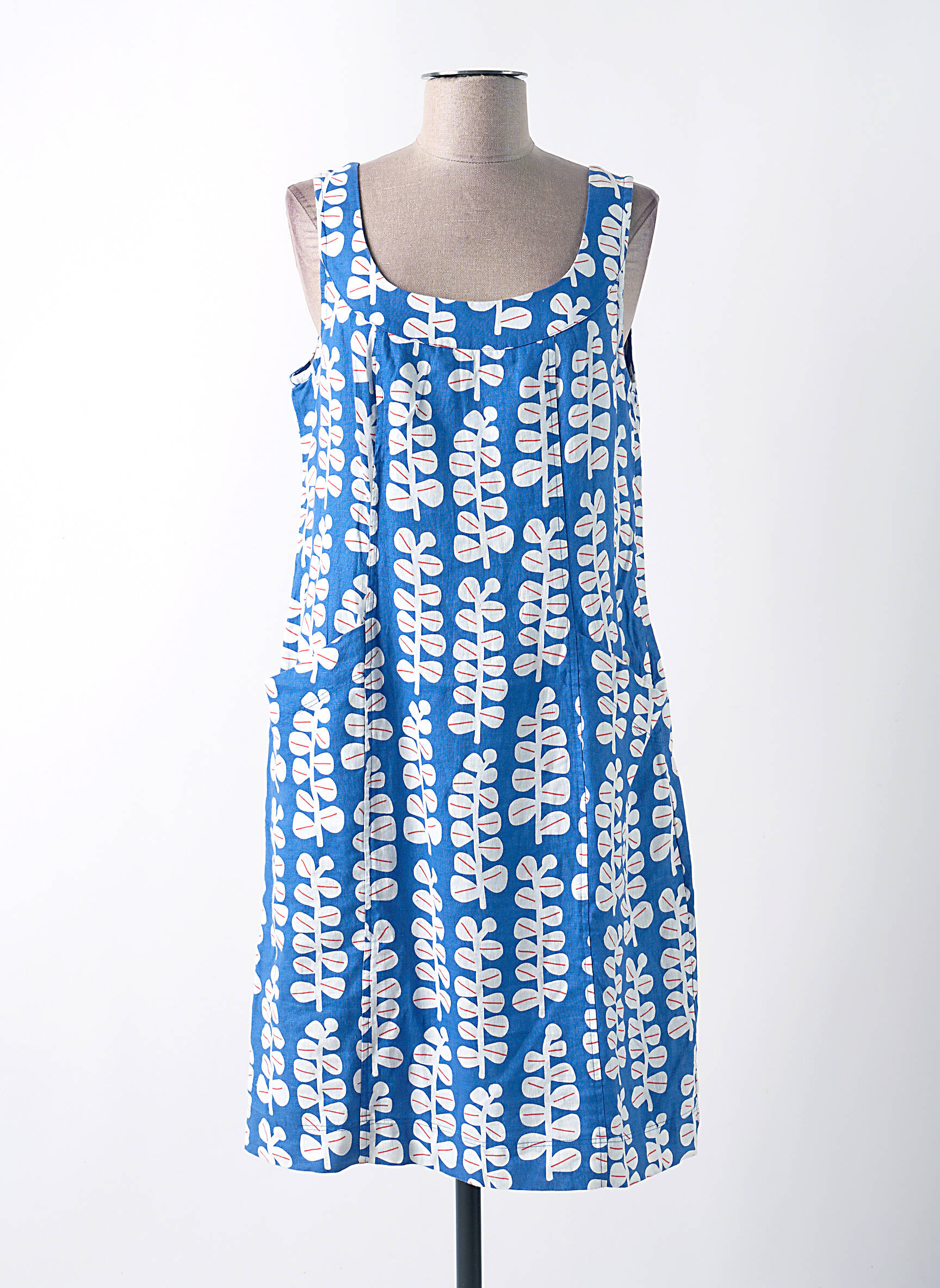 Robe mi-longue sans manche sans manche bleu WHITE STUFF femme