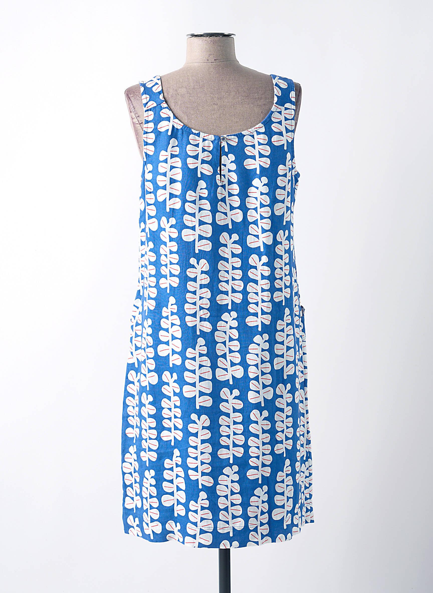 Robe mi-longue sans manche sans manche bleu WHITE STUFF femme