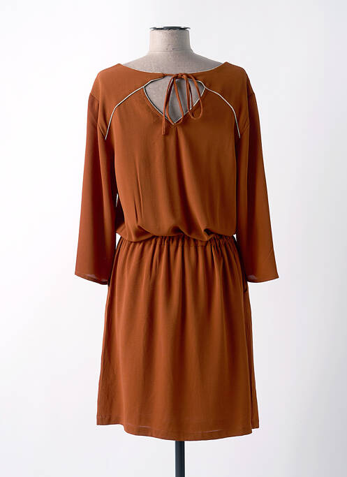Robe mi-longue marron IT HIPPIE pour femme