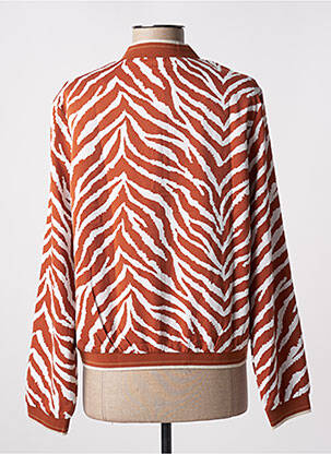 Blouson col v orange EMMA ELLA femme