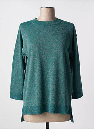 Pull coupe cintrée manches 3/4 vert WHITE STUFF femme