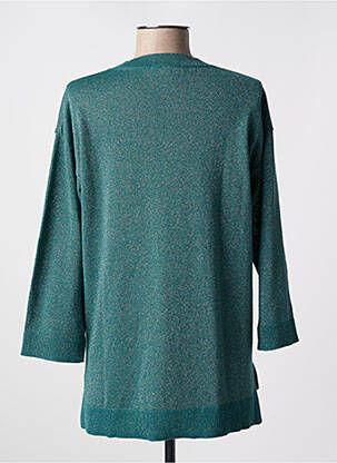 Pull coupe cintrée manches 3/4 vert WHITE STUFF femme