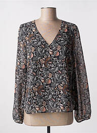 Blouse légère et transparente manches longues noir I.CODE (By IKKS) femme