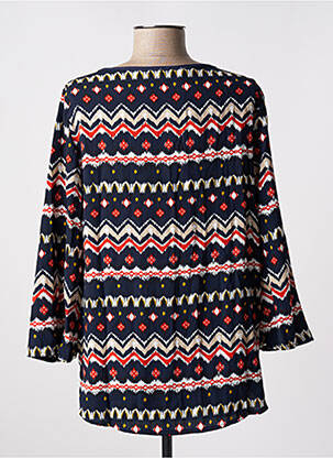 Blouse manches 3/4 manches 3/4 bleu JS MILLENIUM femme