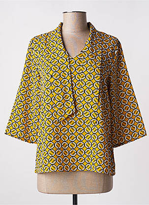 Blouse manches 3/4 manches 3/4 jaune QUEEN'S femme