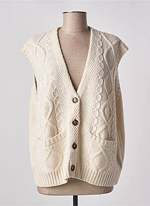 Gilet sans manche beige WHITE STUFF pour femme