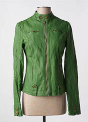 Veste simili cuir vert JS MILLENIUM pour femme seconde vue