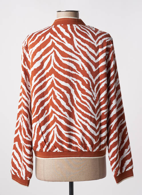 Blouson col v orange EMMA ELLA femme