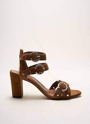 Sandales/nu pieds talon bottier talon de 7 à 9cm marron IKKS femme