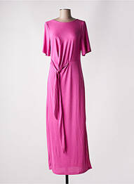 Robe longue manches courtes manches courtes violet GRACE & MILA femme