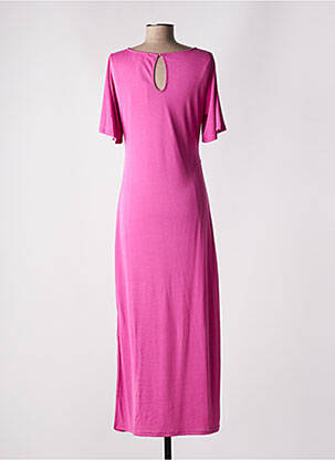 Robe longue manches courtes manches courtes violet GRACE & MILA femme