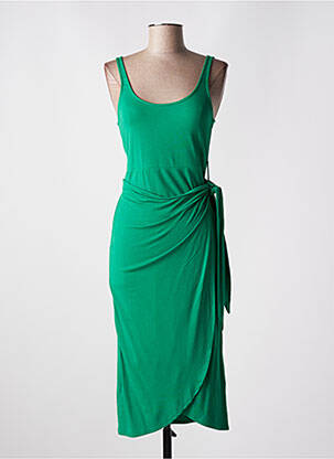 Robe mi-longue sans manche sans manche vert GRACE & MILA femme