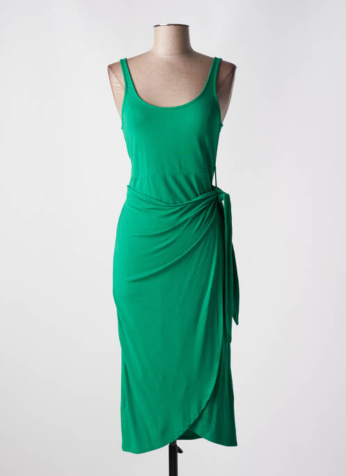 Robe mi-longue sans manche sans manche vert GRACE & MILA femme