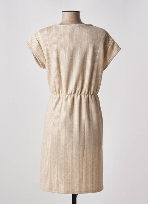 Robe mi-longue beige PIECES pour femme