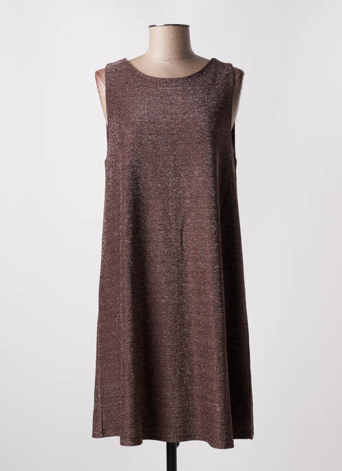 Robe mi-longue marron GRACE & MILA pour femme