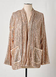 Veste kimono col châle rose KILKY femme