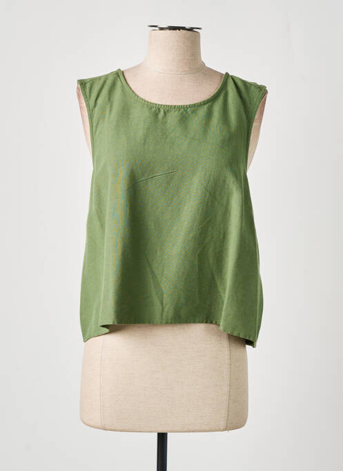 Top vert PIECES pour femme