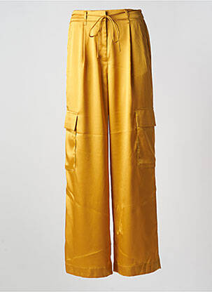 Pantalon large coupe fluide taille haute jaune Y.A.S femme