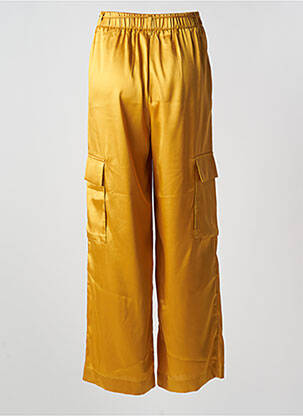 Pantalon large coupe fluide taille haute jaune Y.A.S femme
