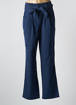 Pantalon droit stretch taille haute bleu Y.A.S femme