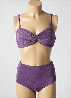 Maillot de bain 2 pièces violet GRACE & MILA pour femme