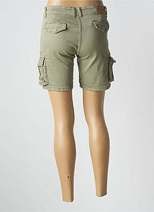 Short fermeture zippée sous rabat boutonné taille normale vert PLACE DU JOUR femme