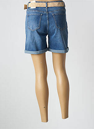Short tissage denim taille haute bleu ONADO femme
